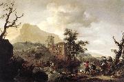 WOUWERMAN, Philips Stag Hunt in a River iut7 oil painting